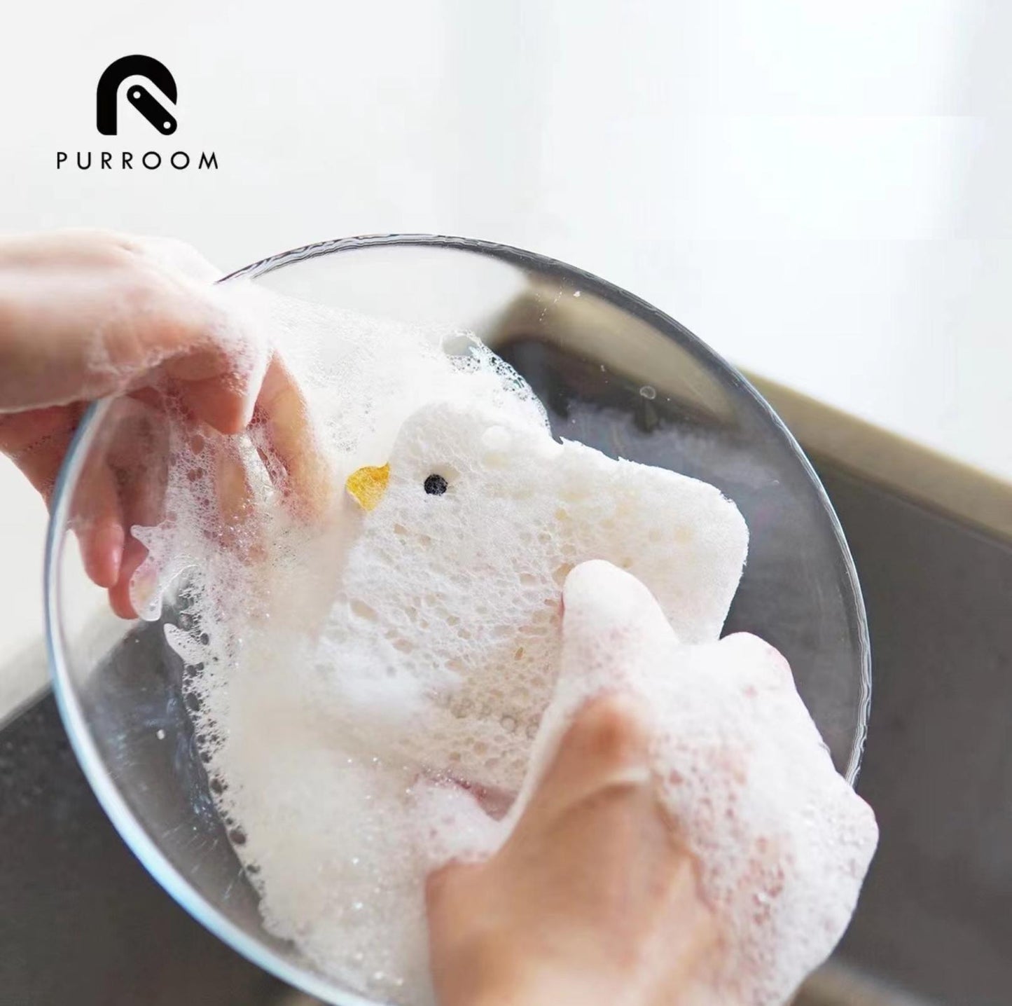 PURROOM Little Chicken Series: Eco-Friendly Wood Pulp Kitchen Sponge - {{product.type}} - PawPawUp