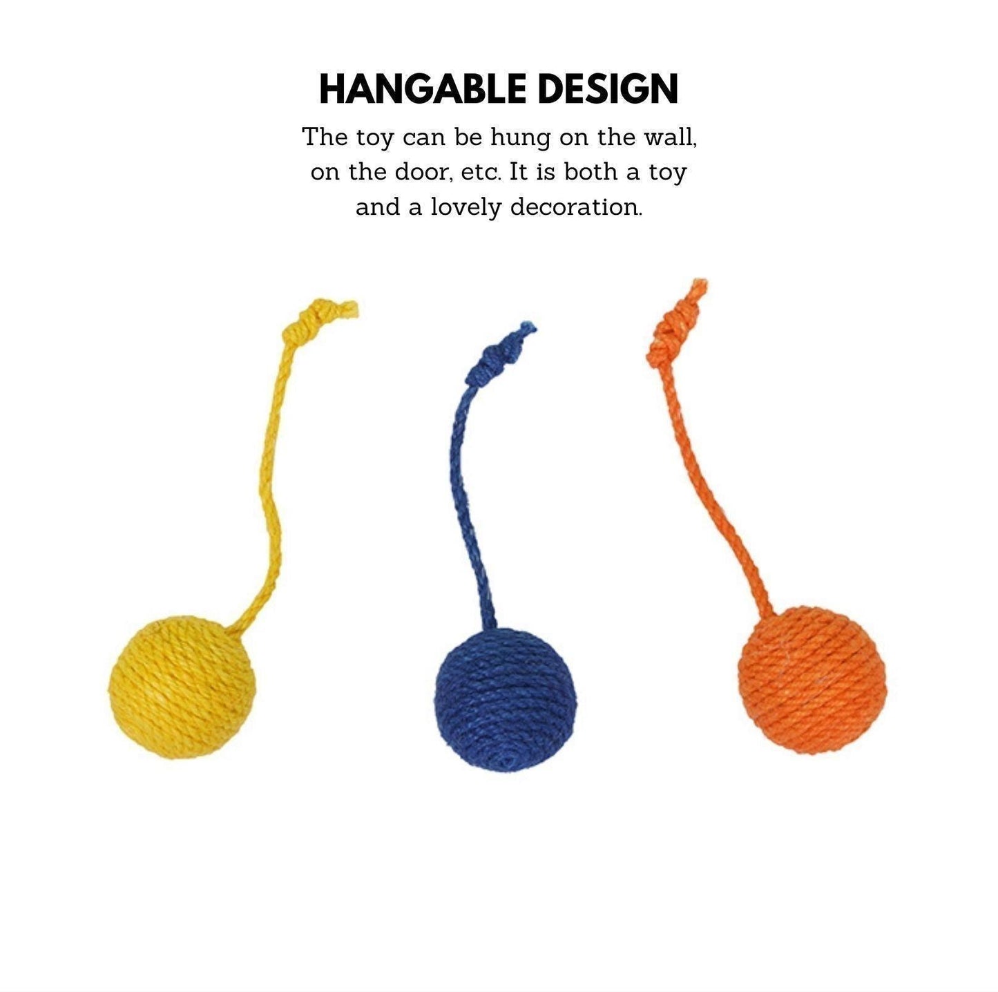 ZeZe Sisal Rope Balls Cat Toys Set - {{product.type}} - PawPawUp