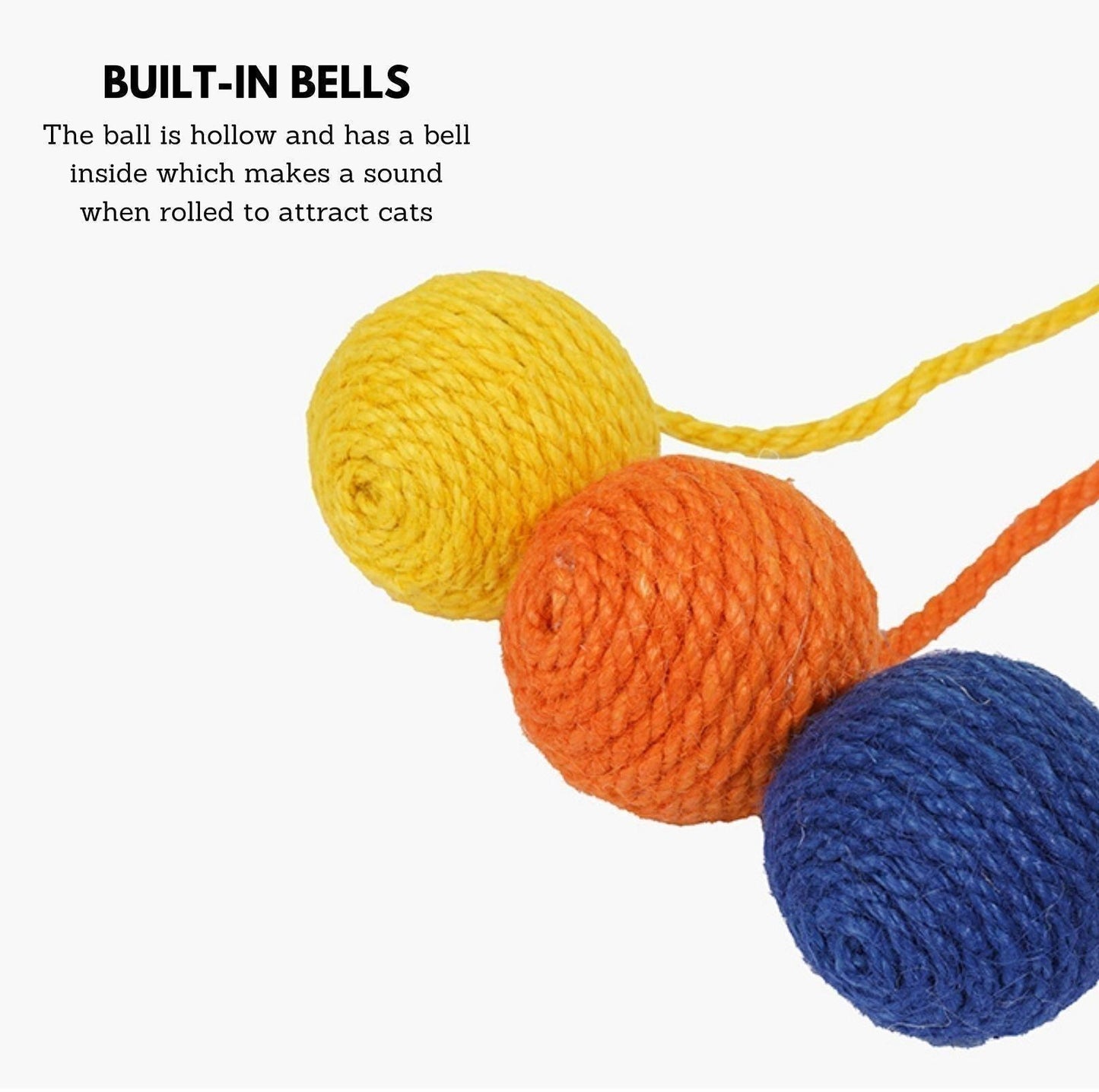 ZeZe Sisal Rope Balls Cat Toys Set - {{product.type}} - PawPawUp