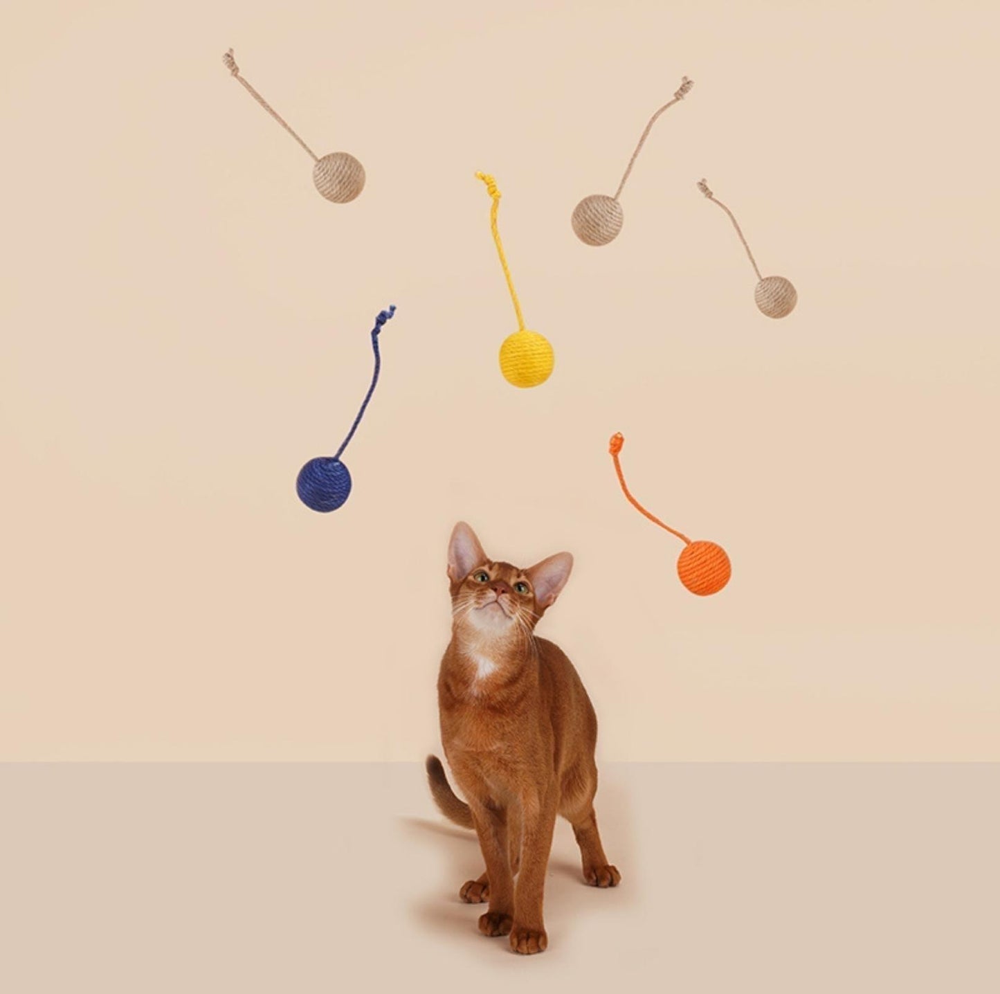 ZeZe Sisal Rope Balls Cat Toys Set - {{product.type}} - PawPawUp