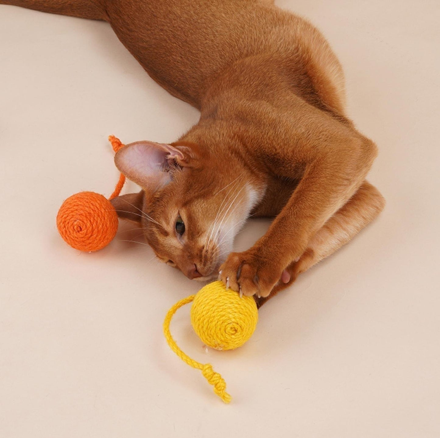 ZeZe Sisal Rope Balls Cat Toys Set - {{product.type}} - PawPawUp