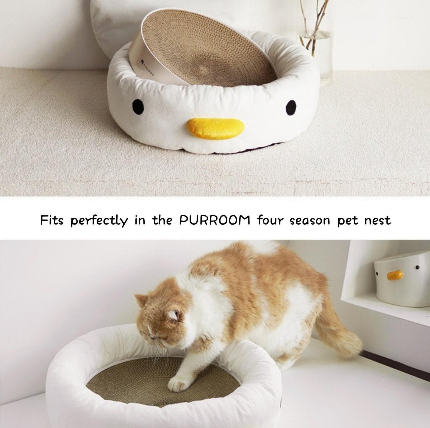 Small PURROOM Little Chicken Style Scratching Board Cat Scratcher (suits Purroom Pet Nest) - {{product.type}} - PawPawUp