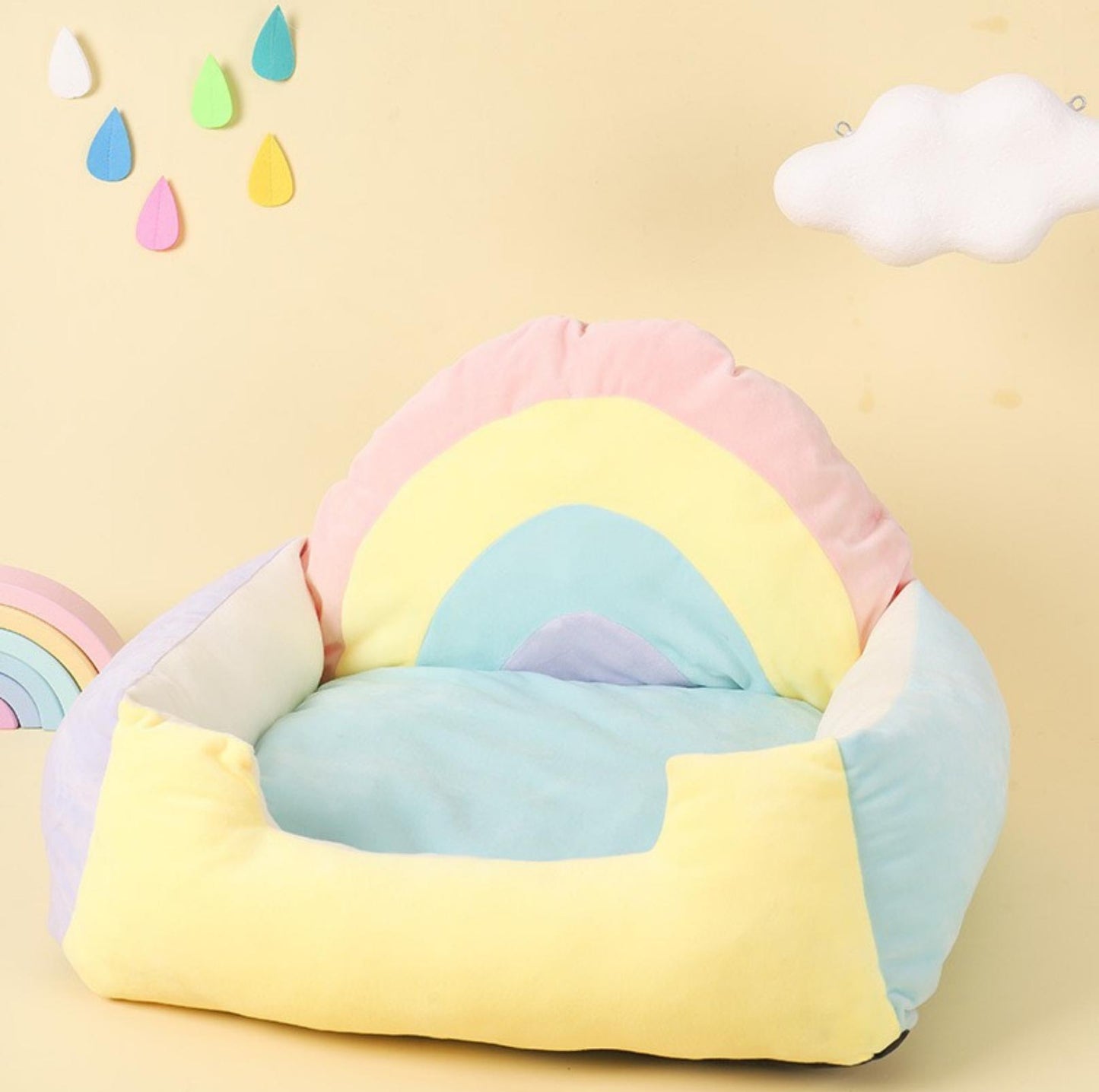 Soft Rainbow Cat Bed Dog Bed - {{product.type}} - PawPawUp
