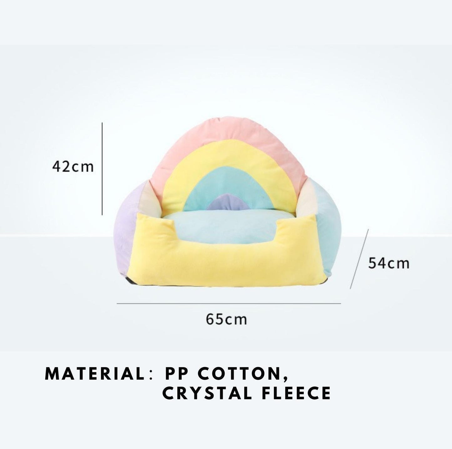 Soft Rainbow Cat Bed Dog Bed - {{product.type}} - PawPawUp