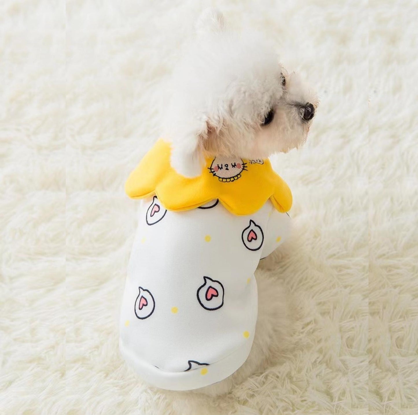 Spring Heart Dot Cartoon Dog And Cat Sweatshirt Pet Apparels - {{product.type}} - PawPawUp