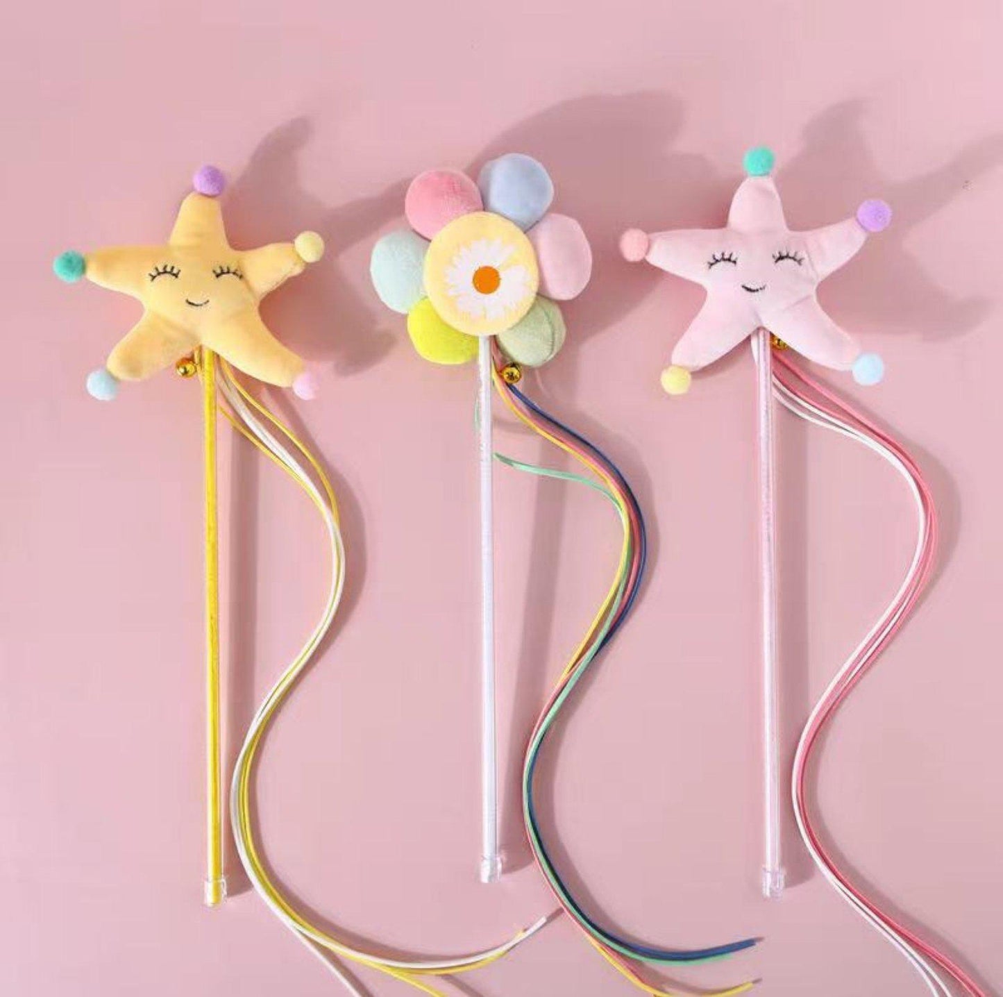 Starfish Sunflower Plush Cat Sticks Cat Toys - {{product.type}} - PawPawUp