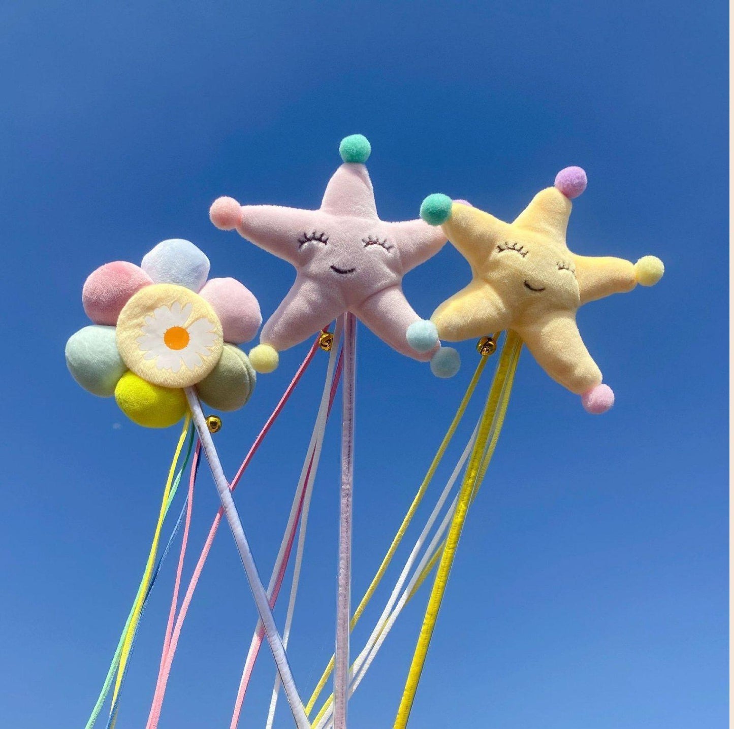 Starfish Sunflower Plush Cat Sticks Cat Toys - {{product.type}} - PawPawUp