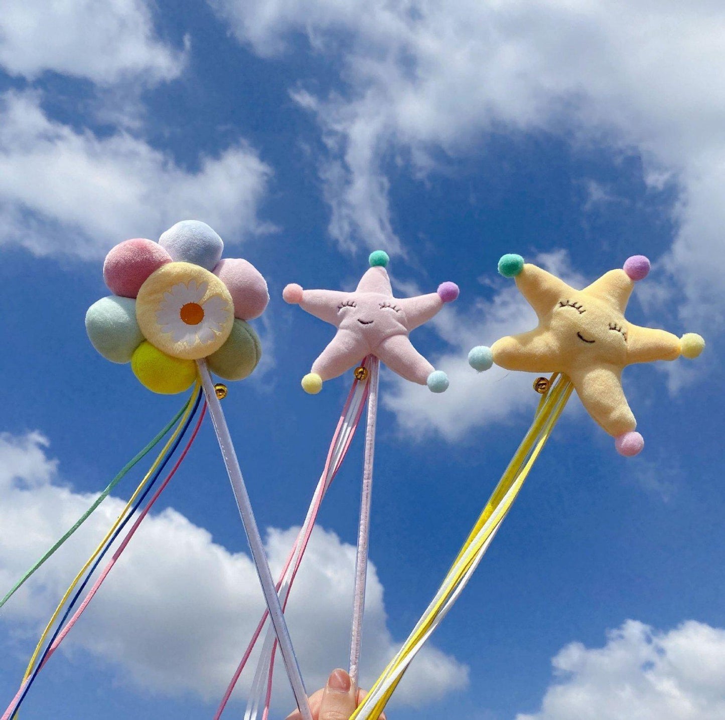 Starfish Sunflower Plush Cat Sticks Cat Toys - {{product.type}} - PawPawUp