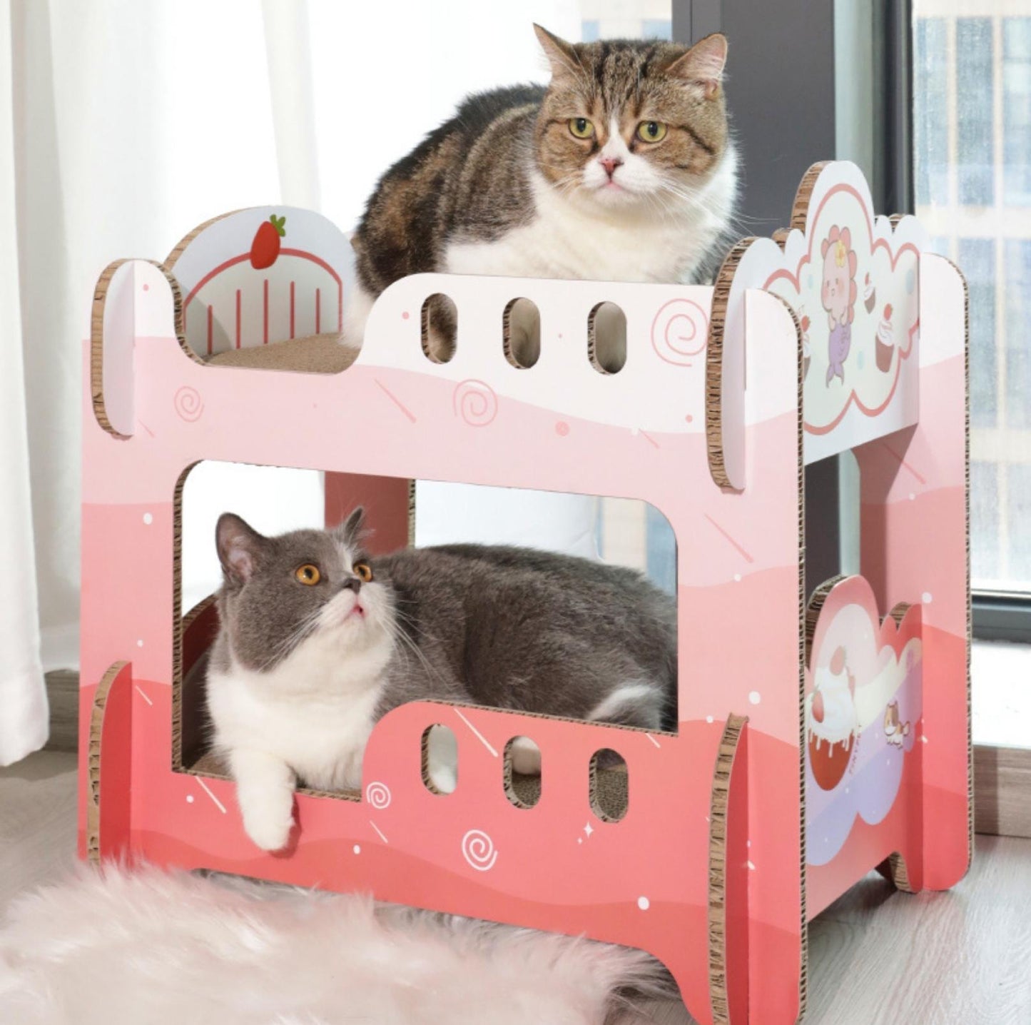 Tinypet "Bunk Bed" Scratching Board Cat Scratcher - {{product.type}} - PawPawUp