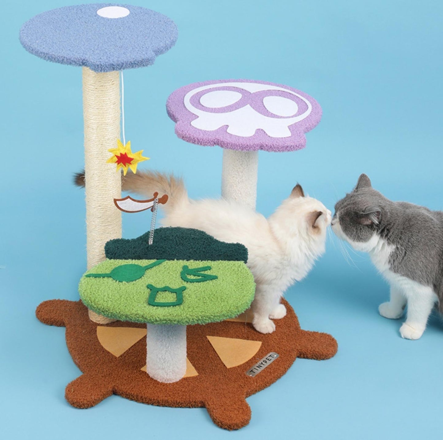 Tinypet "Captain A-Bing's Pirate Ship" Cat Tree Climbing Frame - {{product.type}} - PawPawUp