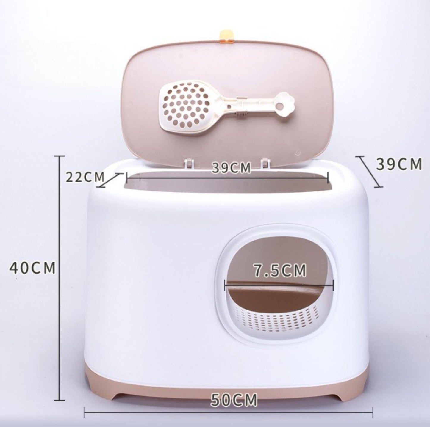 Toast Style Enclosed Cat Litter Box - {{product.type}} - PawPawUp