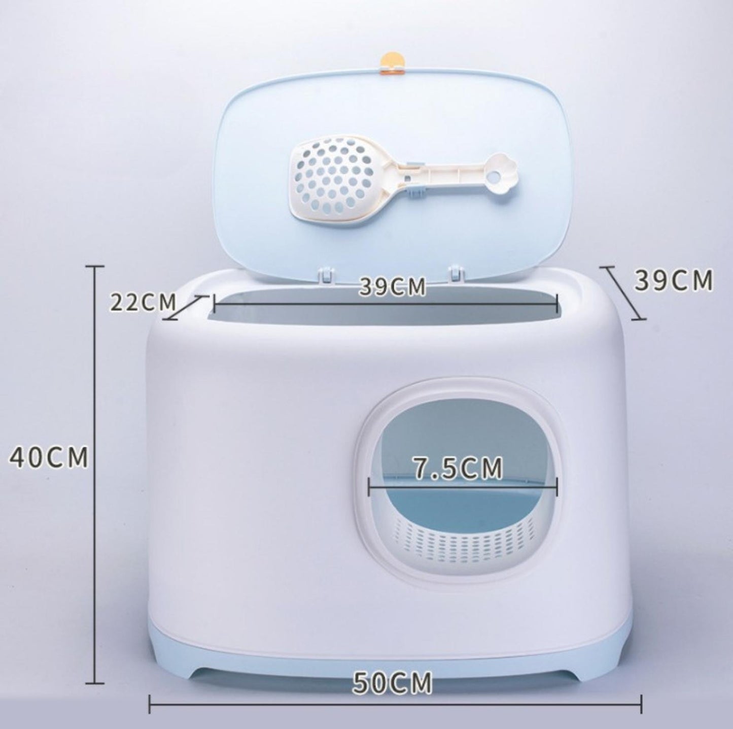 Toast Style Enclosed Cat Litter Box - {{product.type}} - PawPawUp