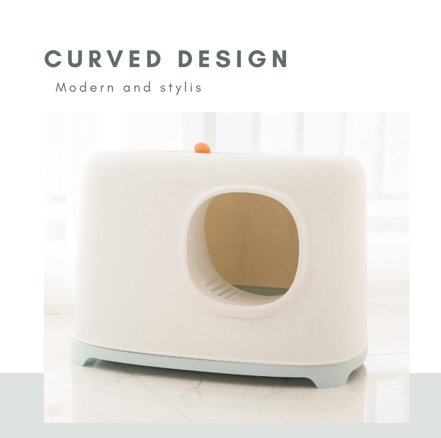 Toast Style Enclosed Cat Litter Box - {{product.type}} - PawPawUp