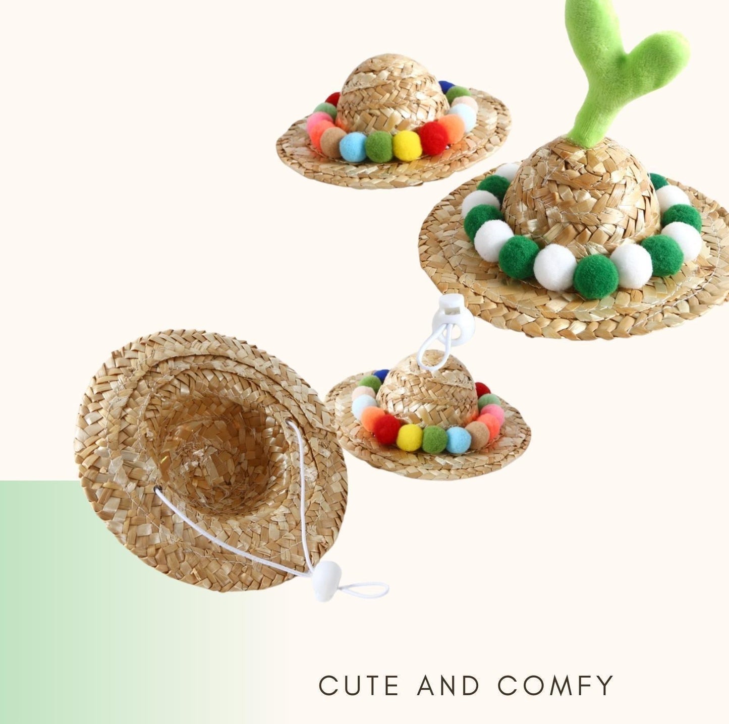 Unique Style Pet Straw Hat - {{product.type}} - PawPawUp