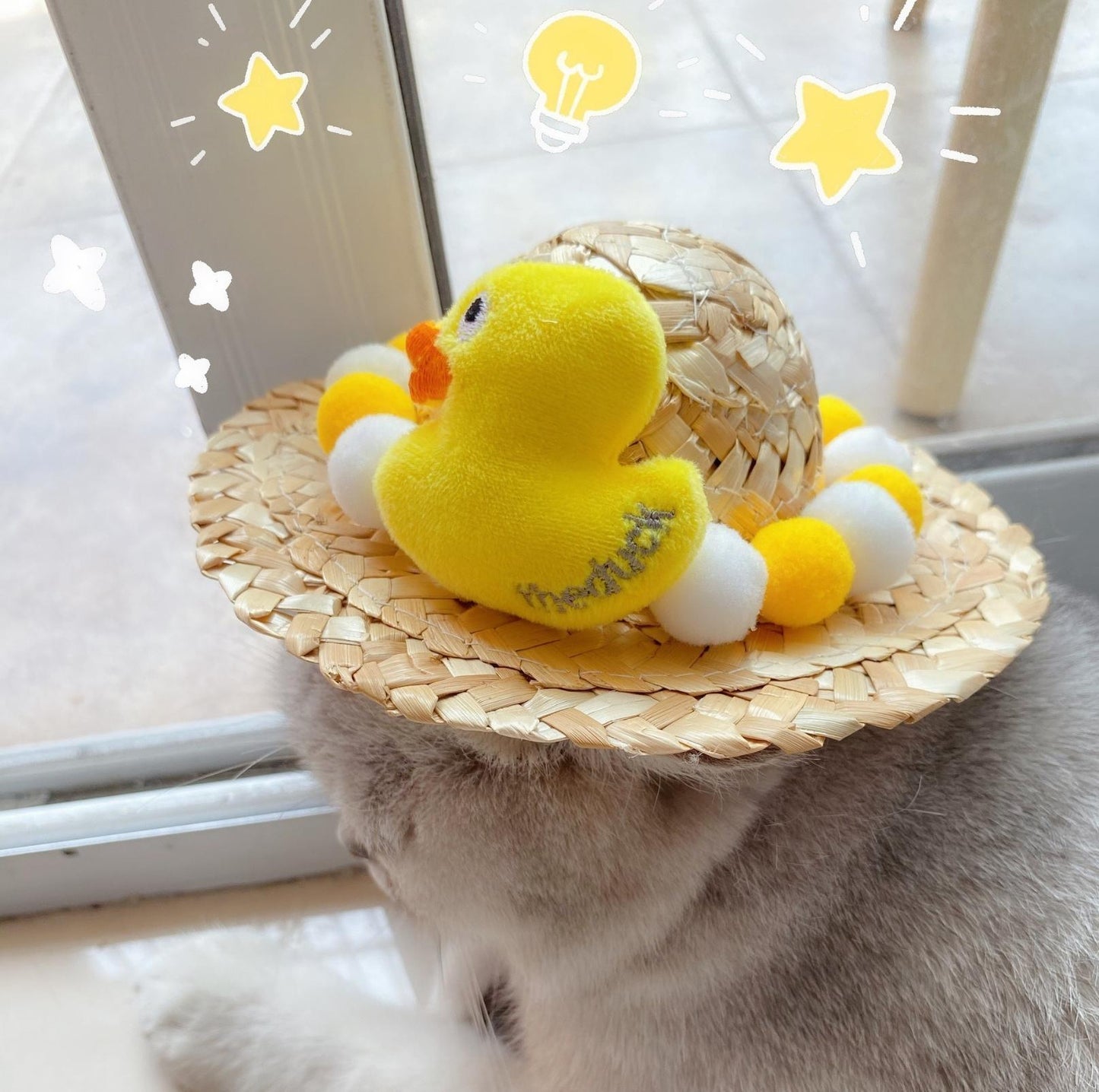 Unique Style Pet Straw Hat - {{product.type}} - PawPawUp