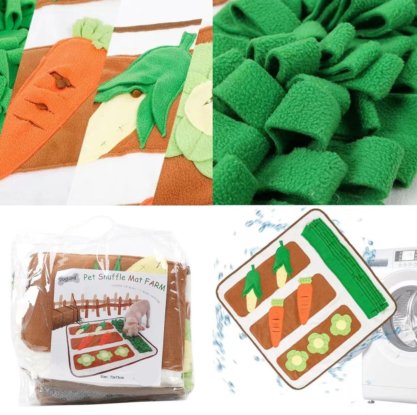 Veggie Garden Large Dog Snuffle Mat Puzzle Training Toy - {{product.type}} - PawPawUp