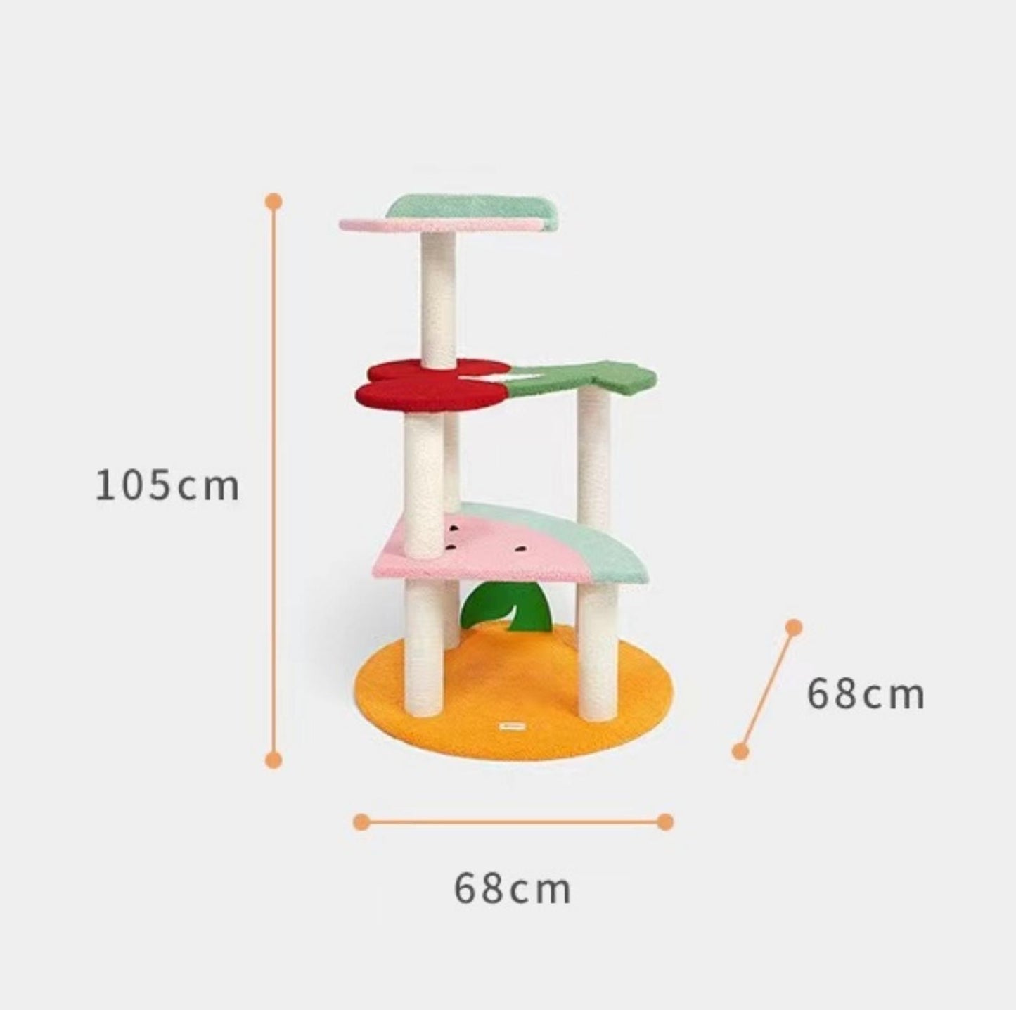Vetreska Fruity Climbing Frame Cat Tree With Scratching Post - {{product.type}} - PawPawUp