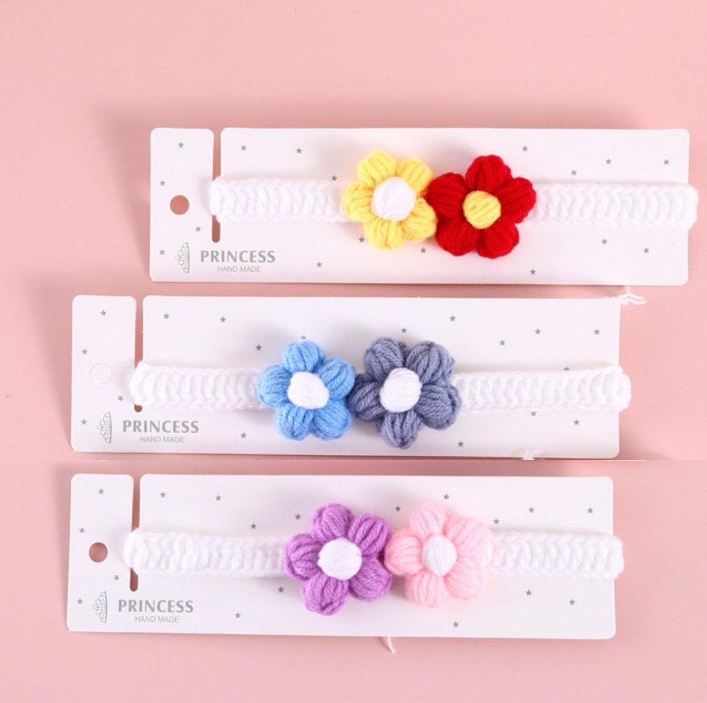 Woolen Knitting Sunflower Pet Collar - {{product.type}} - PawPawUp