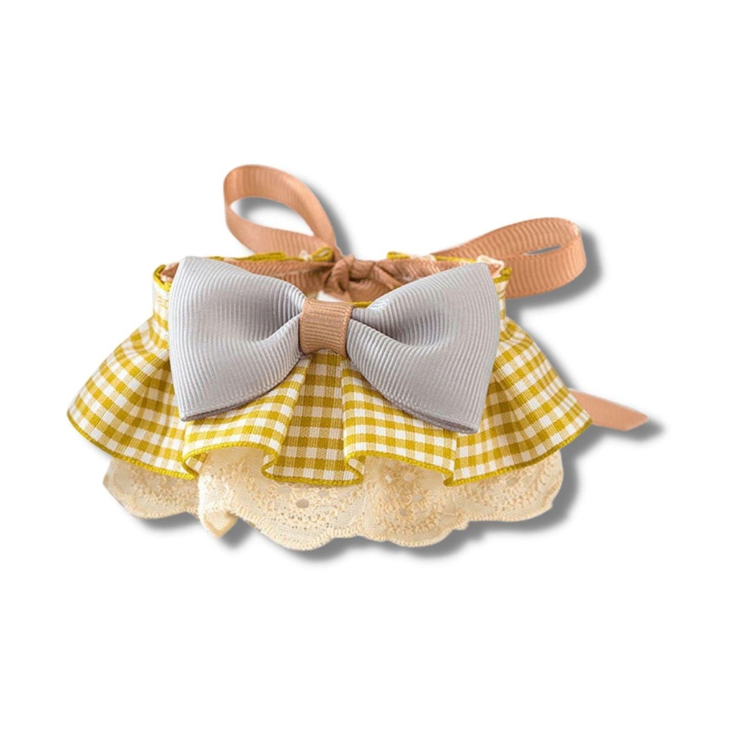 Woven Plaid Bow-Tie Pet Bib - {{product.type}} - PawPawUp