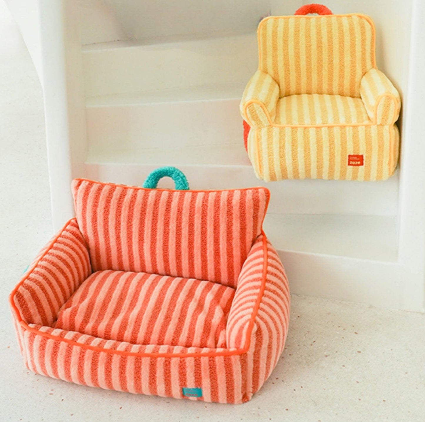 ZeZe Striped Style All Season Pet Sofa Cat Bed Dog Bed - {{product.type}} - PawPawUp