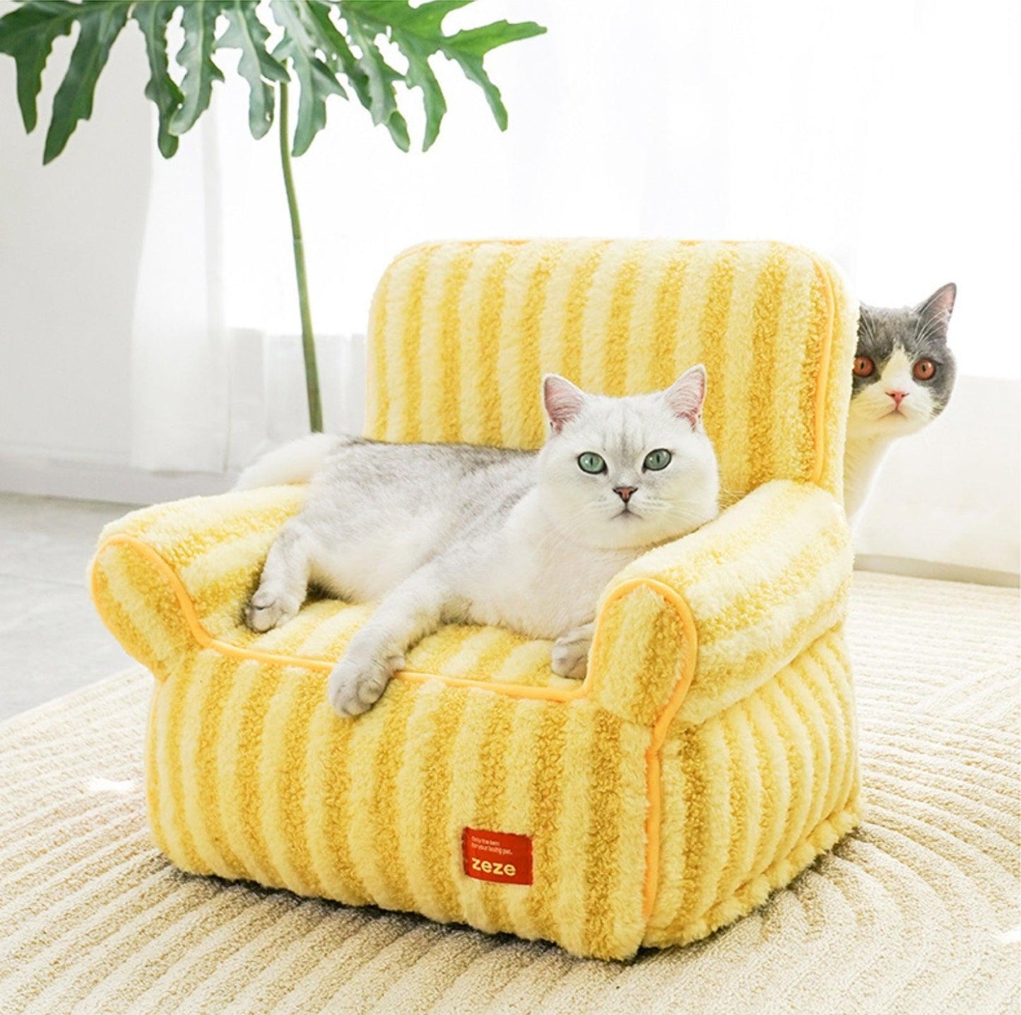 ZeZe Striped Style All Season Pet Sofa Cat Bed Dog Bed - {{product.type}} - PawPawUp