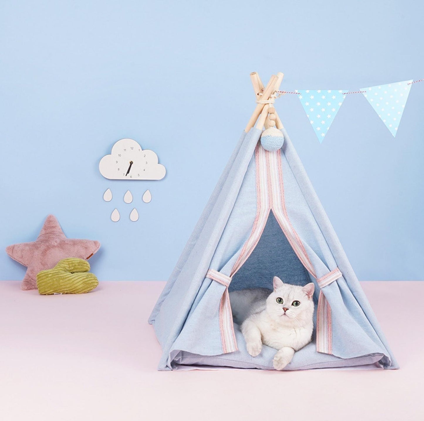 ZeZe TeePee Pet Tent Cat Bed Dog Bed - {{product.type}} - PawPawUp
