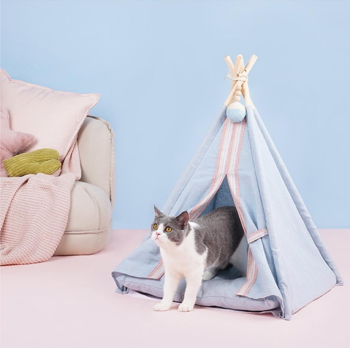 ZeZe TeePee Pet Tent Cat Bed Dog Bed - {{product.type}} - PawPawUp