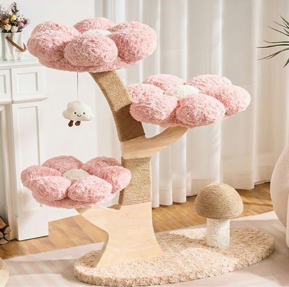 Flower Series Cat Tree – 3 Platforms