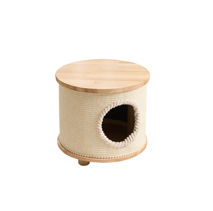 Multifunctional Woven Sisal Cat House – Side Table or Stool