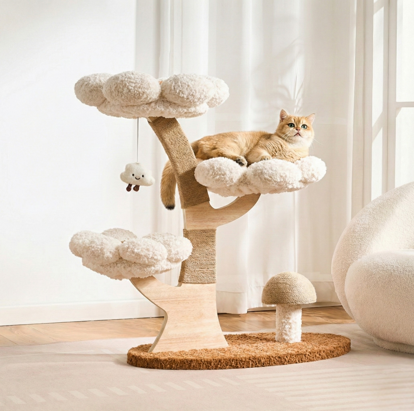 Flower Series Cat Tree – 3 Platforms