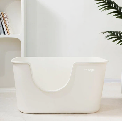 Mango Large High Edge Cat Litter Box - Mess-Free Design for Big Cats (61.5*41.5*33cm)