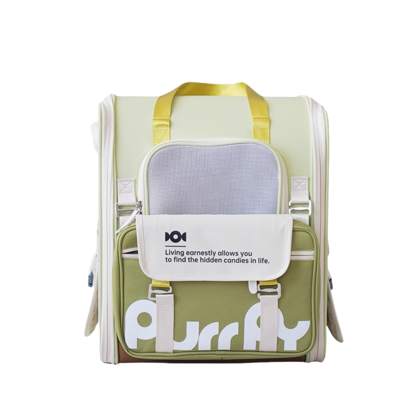 PurrPy Pet Travel Backpack with Detachable Mini Bag - Fresh Colours