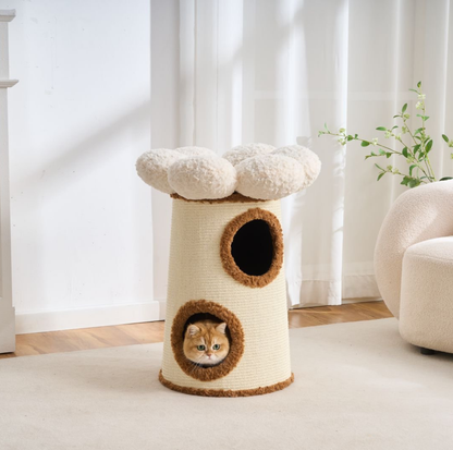 Bloom Nest 3-Tier Sisal Cat Barrel Condo