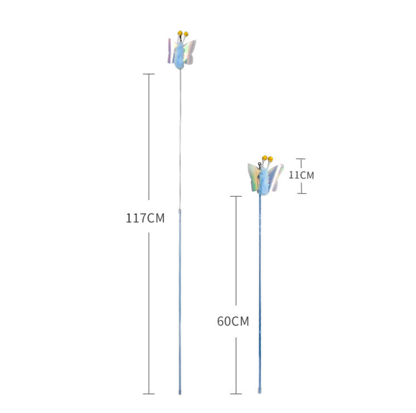 Shiny Butterfly Telescopic Cat Wand
