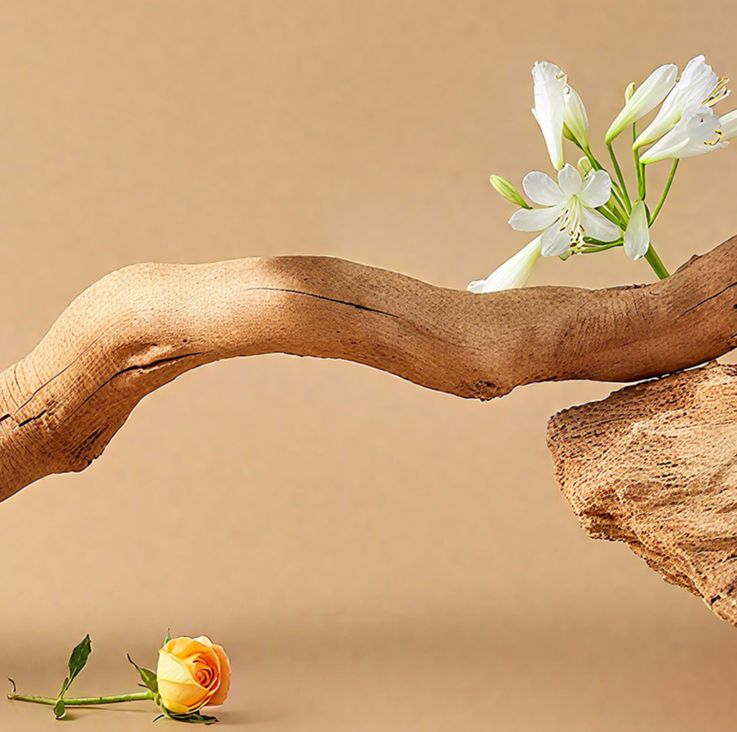Four Seasons Natural Wood Flower Cat Tree