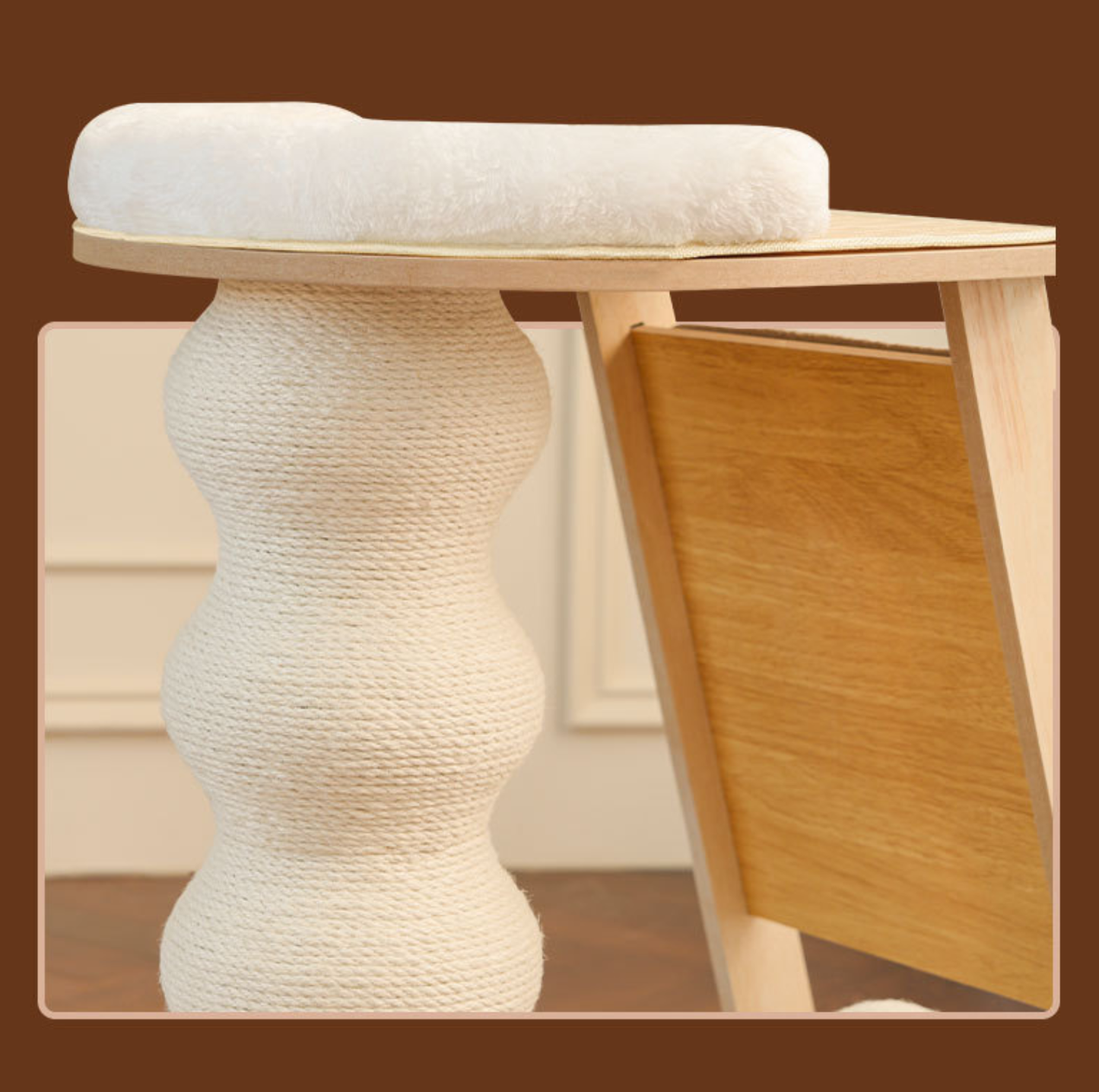 Sisal Ramp Cat Scratcher Tower with Lookout Platform