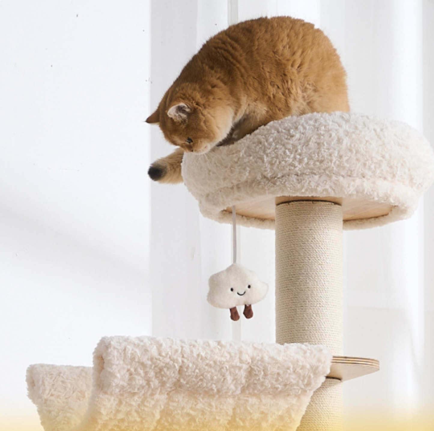 Solid Wood Capsule Multi-Level Cat Tree – 163cm