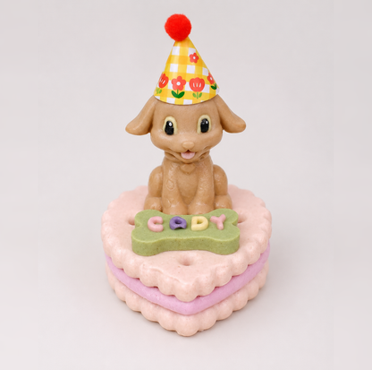 Le Petit Paws: Happy Barkday. Dog Birthday Cake - Brown