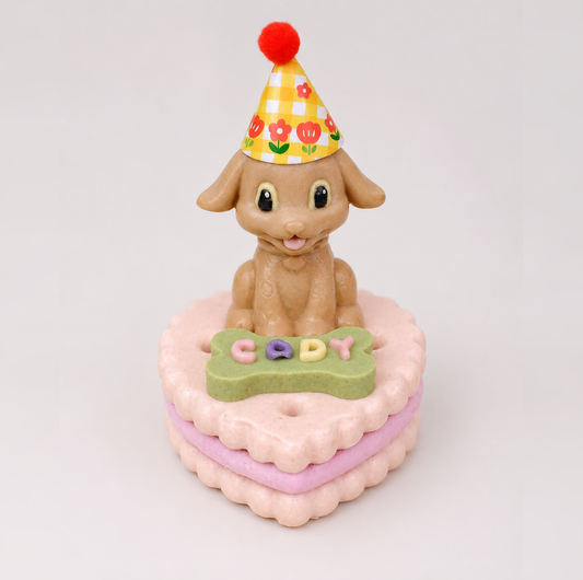 Le Petit Paws: Happy Barkday. Dog Birthday Cake - Brown