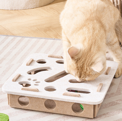 Felt Maze Interactive Cat Puzzle Box