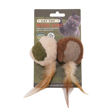 Linen Owl Cat Catnip Chew Toy