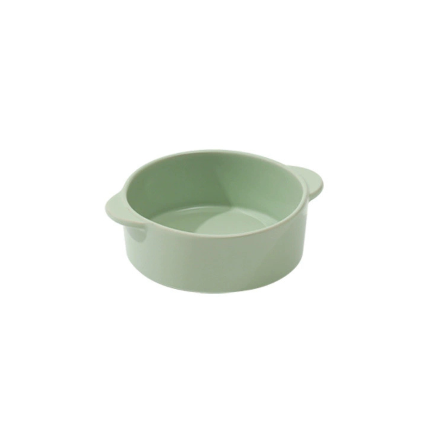 Dual-Handle Ceramic Pet Feeding Bowl