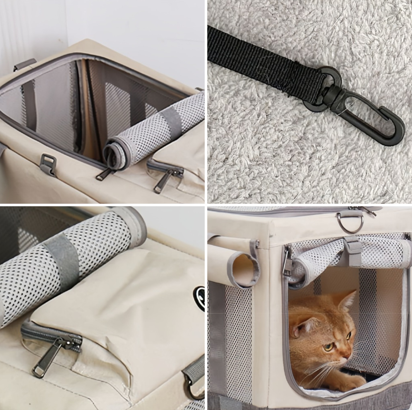 Oxford Boxy Pet Travel Tote Carrier for Cats & Small Dogs