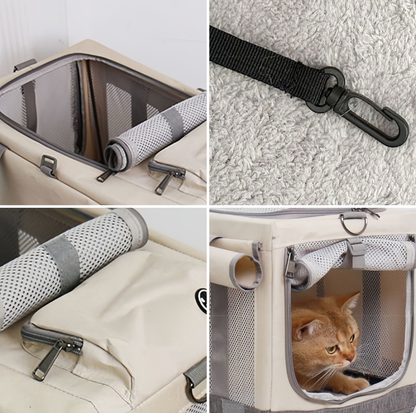 Oxford Boxy Pet Travel Tote Carrier for Cats & Small Dogs