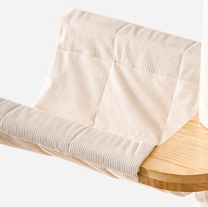 Solid Wood Adjustable Ceiling-Mounted Cat Tower - Style A