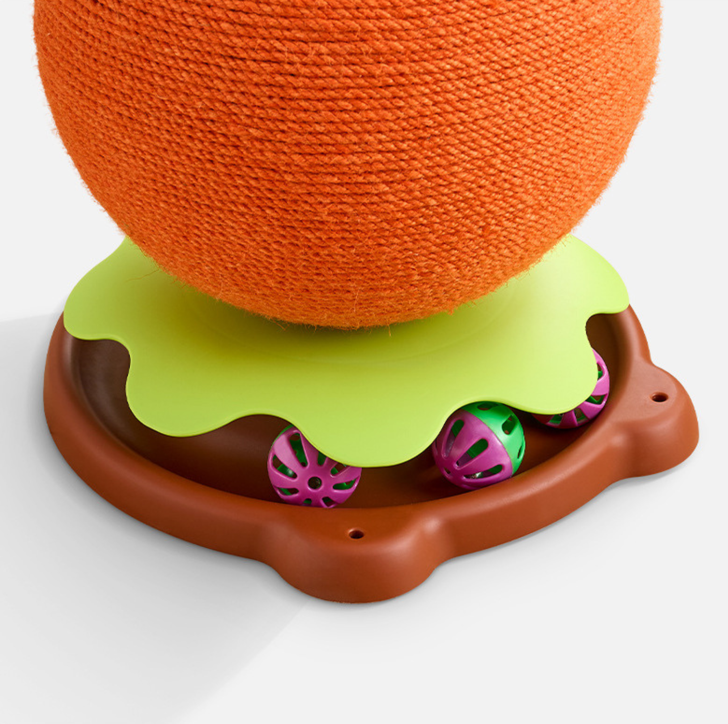 Sisal Ball Cat Scratcher with Track Toy