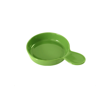 Pan-Style Ceramic Pet Feeding Bowl with Handle