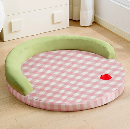 Summer Fruit Round Cool Feeling Pet Bed