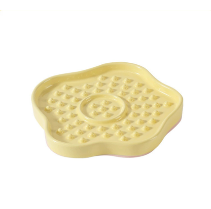 Petal Shaped Ceramic Pet Slow Feeder