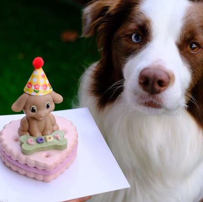 Le Petit Paws: Happy Barkday. Dog Birthday Cake - Brown